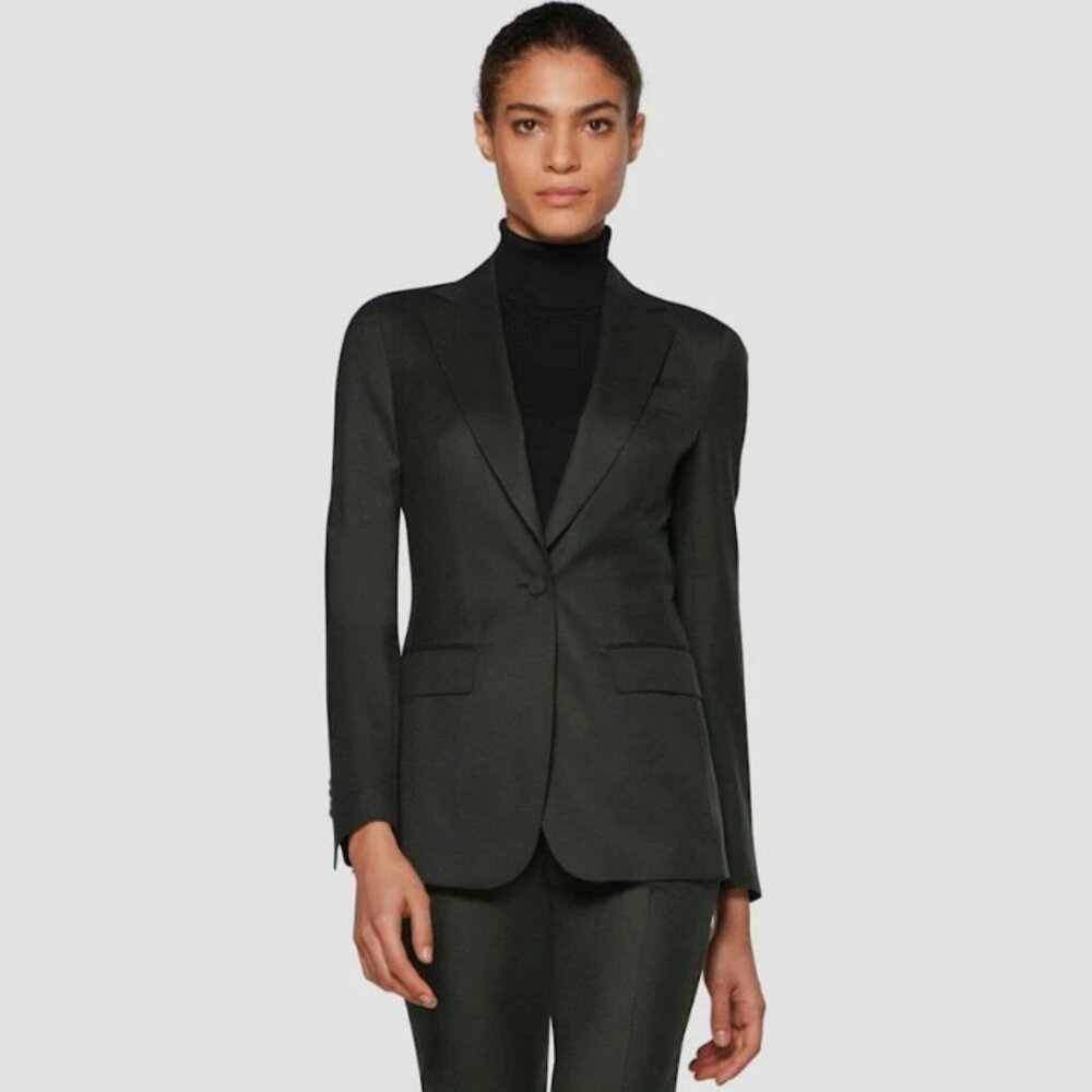 Suistudio Cameron single breasted olive green women’s suit- size 10